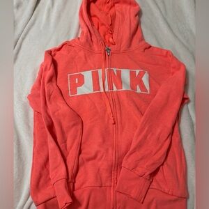 PINK Victoria's Secret Coral Zip-Up Jacket